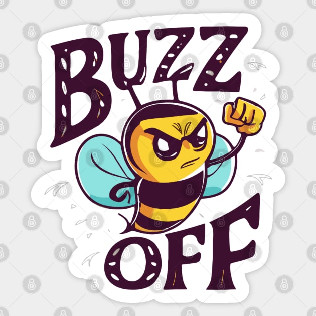 Buzz Off Sticker by INLE Designs